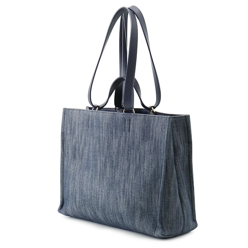 Salvatore Ferragamo Tote Denim Bag Blue